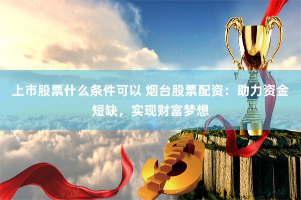 上市股票什么条件可以 烟台股票配资：助力资金短缺，实现财富梦想