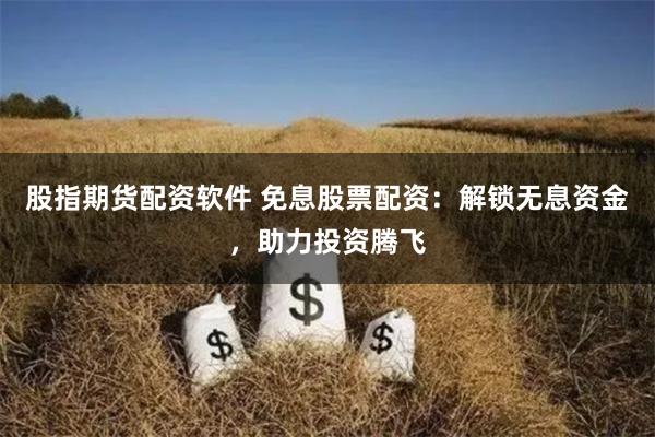 股指期货配资软件 免息股票配资：解锁无息资金，助力投资腾飞